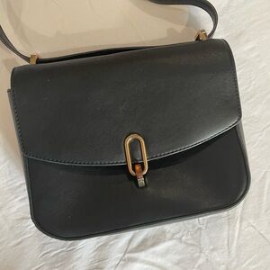 a new day Elegant Black Crossbody with Gold Accent
